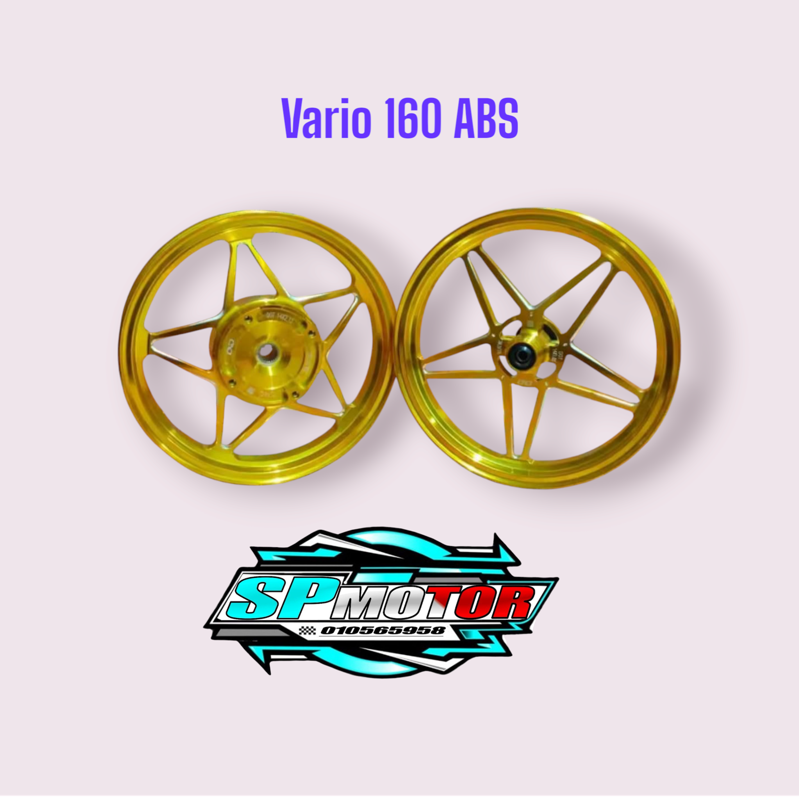 Golden wheel for Click & Vario 160 ABS